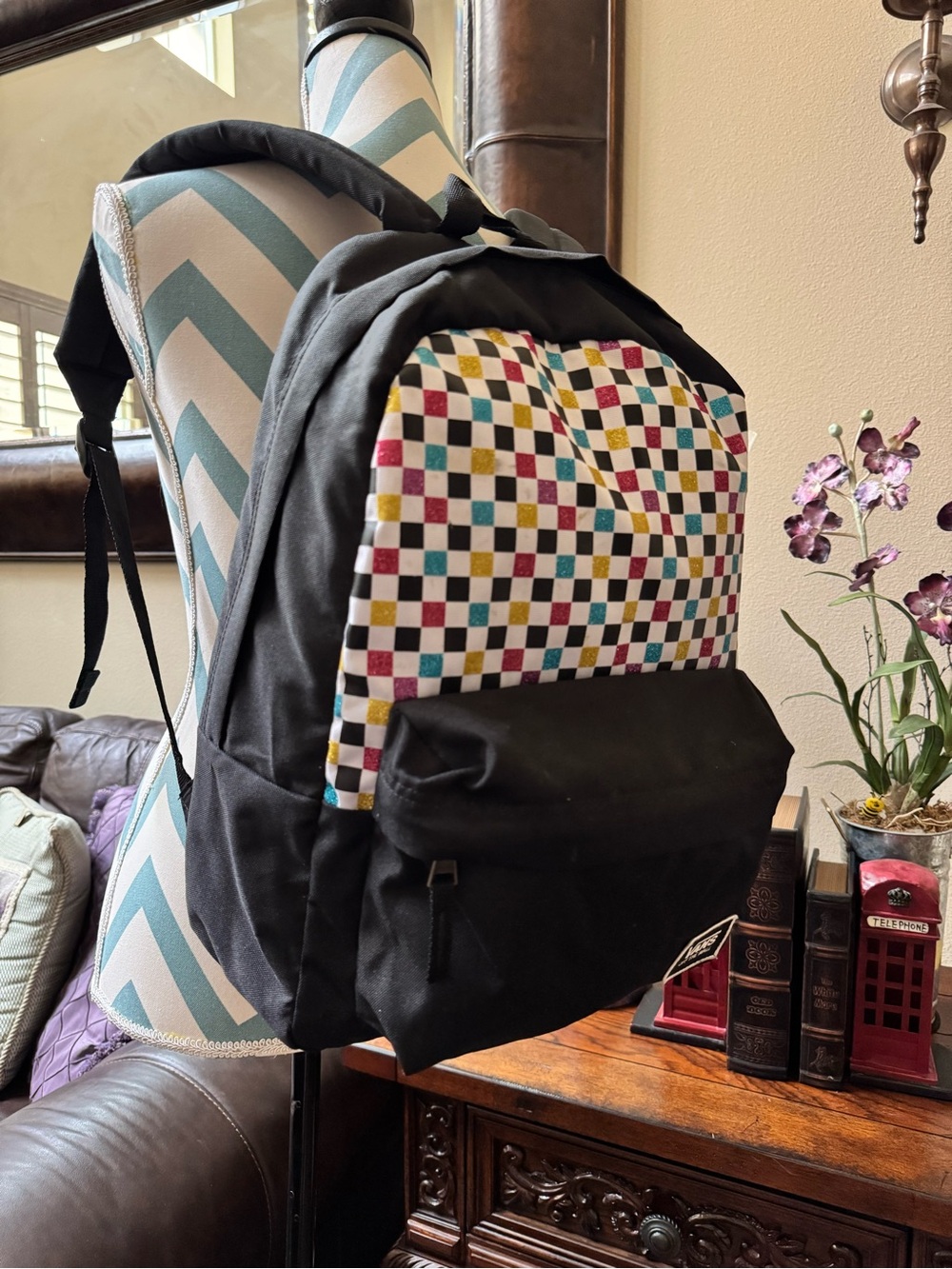 ✅NEW “Vans Off the Wall” Multicolor Checkered Backpack